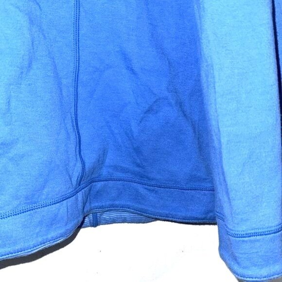 Reversible Blue Full-Zip Jacket Womens M Lightweight Long Sleeve Cotton Casual - Picture 5 of 7